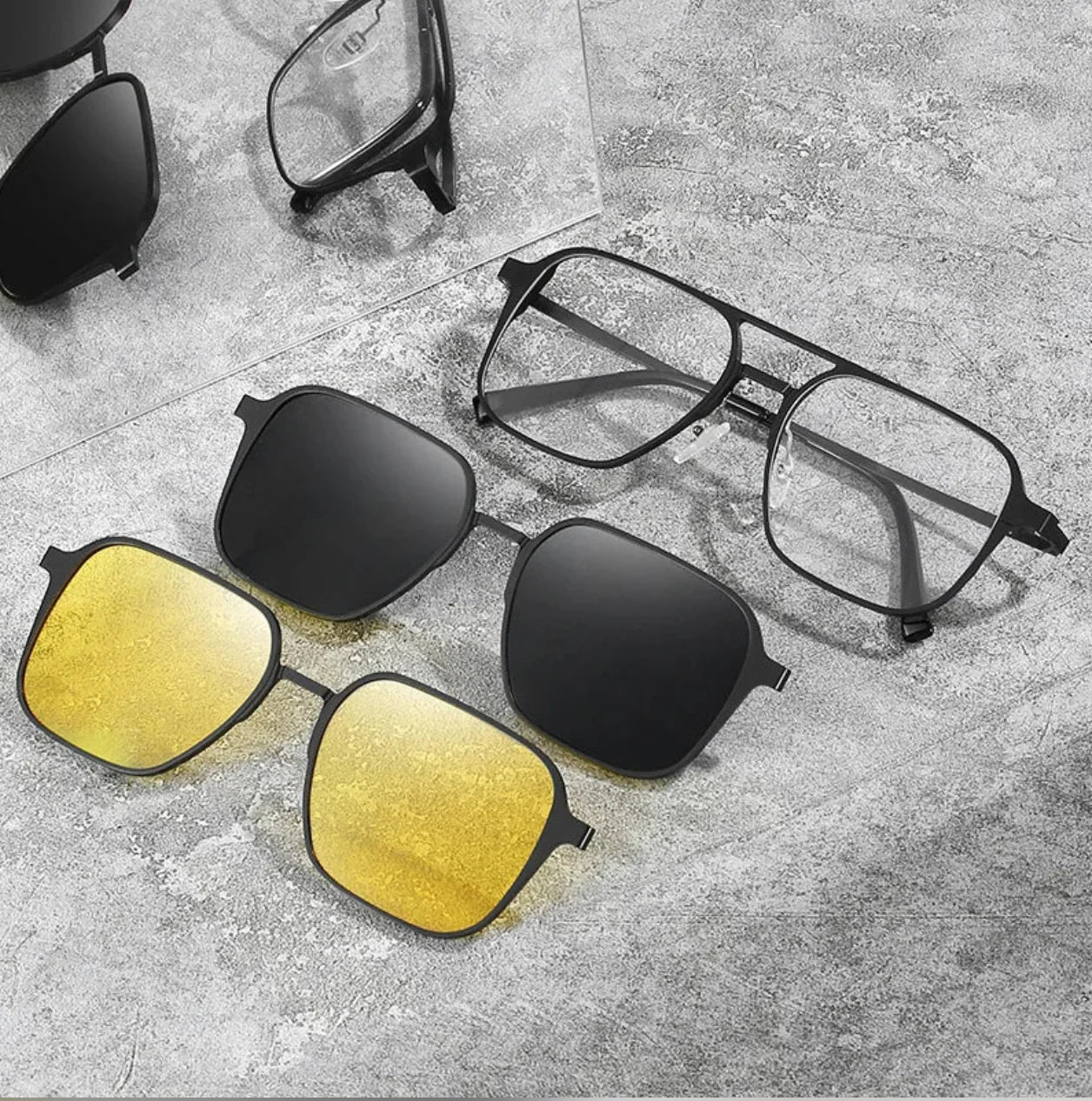 6-in-1 Magnetic Clip-On Sunglasses + Eyeglasses |🔥FLAT 50% OFF SAVING🔥