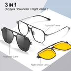 6-in-1 Magnetic Clip-On Sunglasses + Eyeglasses |🔥FLAT 50% OFF SAVING🔥